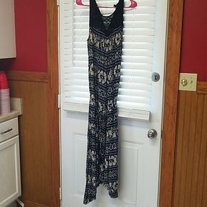 Long blue dress